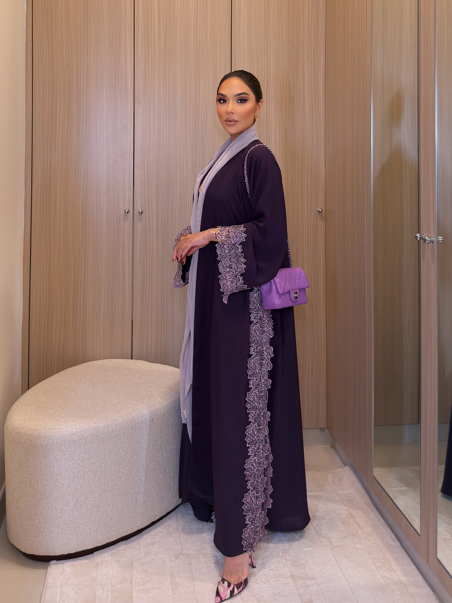 Amethyst Grace 2-Piece Abaya Set