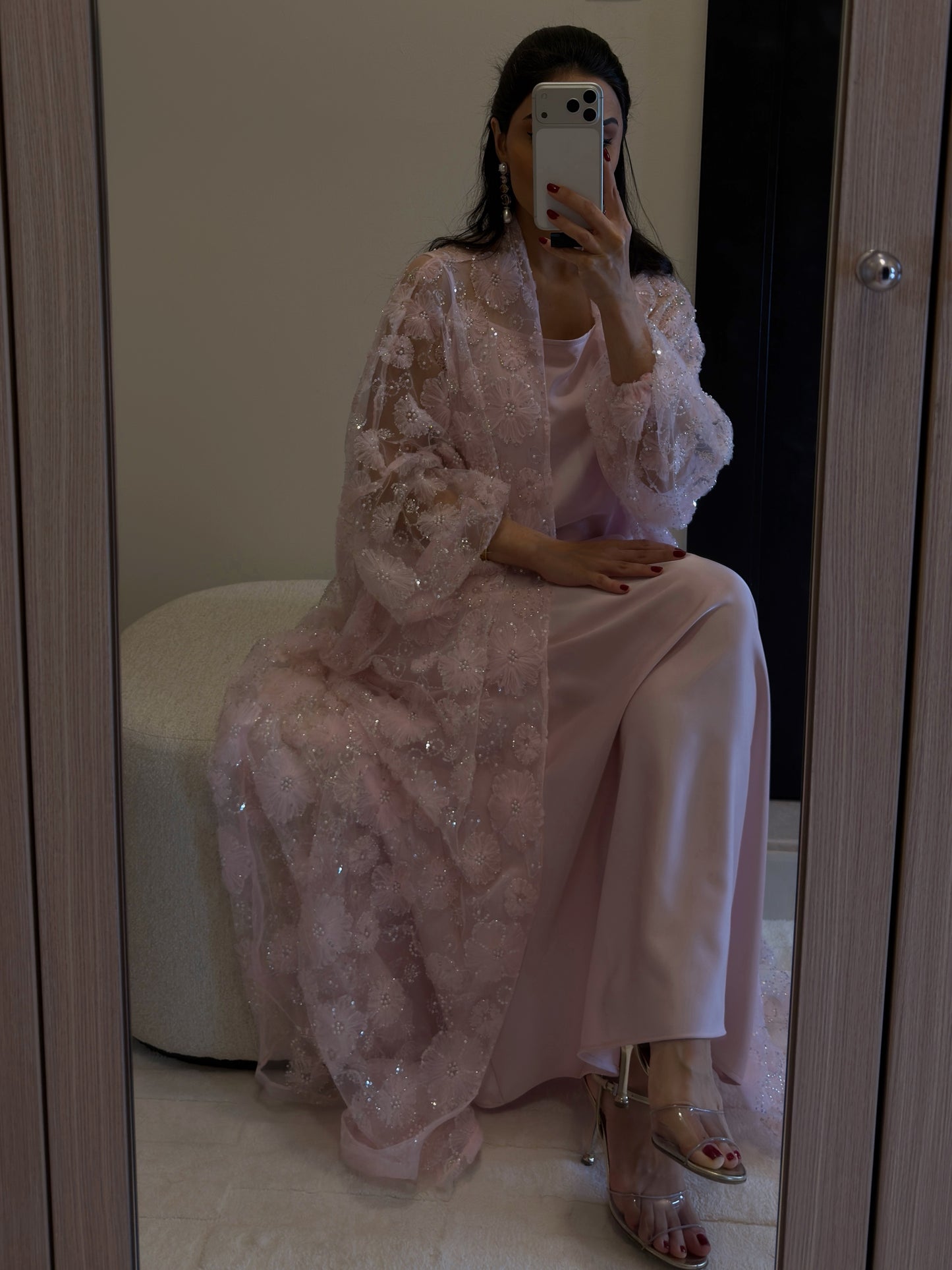 DROP 01: Blush Petal Bisht Set