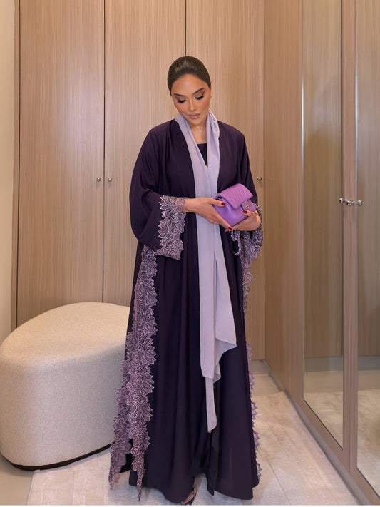 Amethyst Grace 2-Piece Abaya Set
