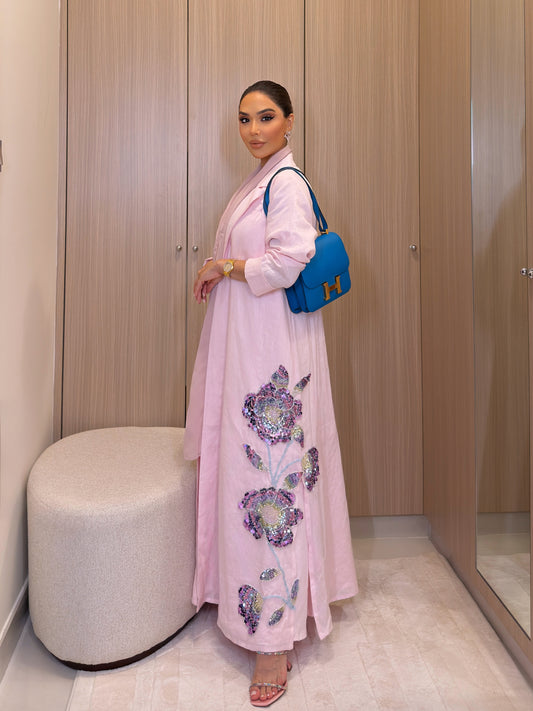 Dahlia Linen Abaya Set