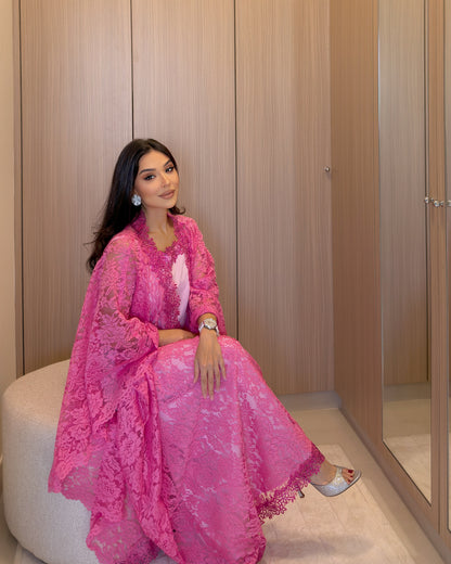 Fuchsia Bloom Kaftan Set