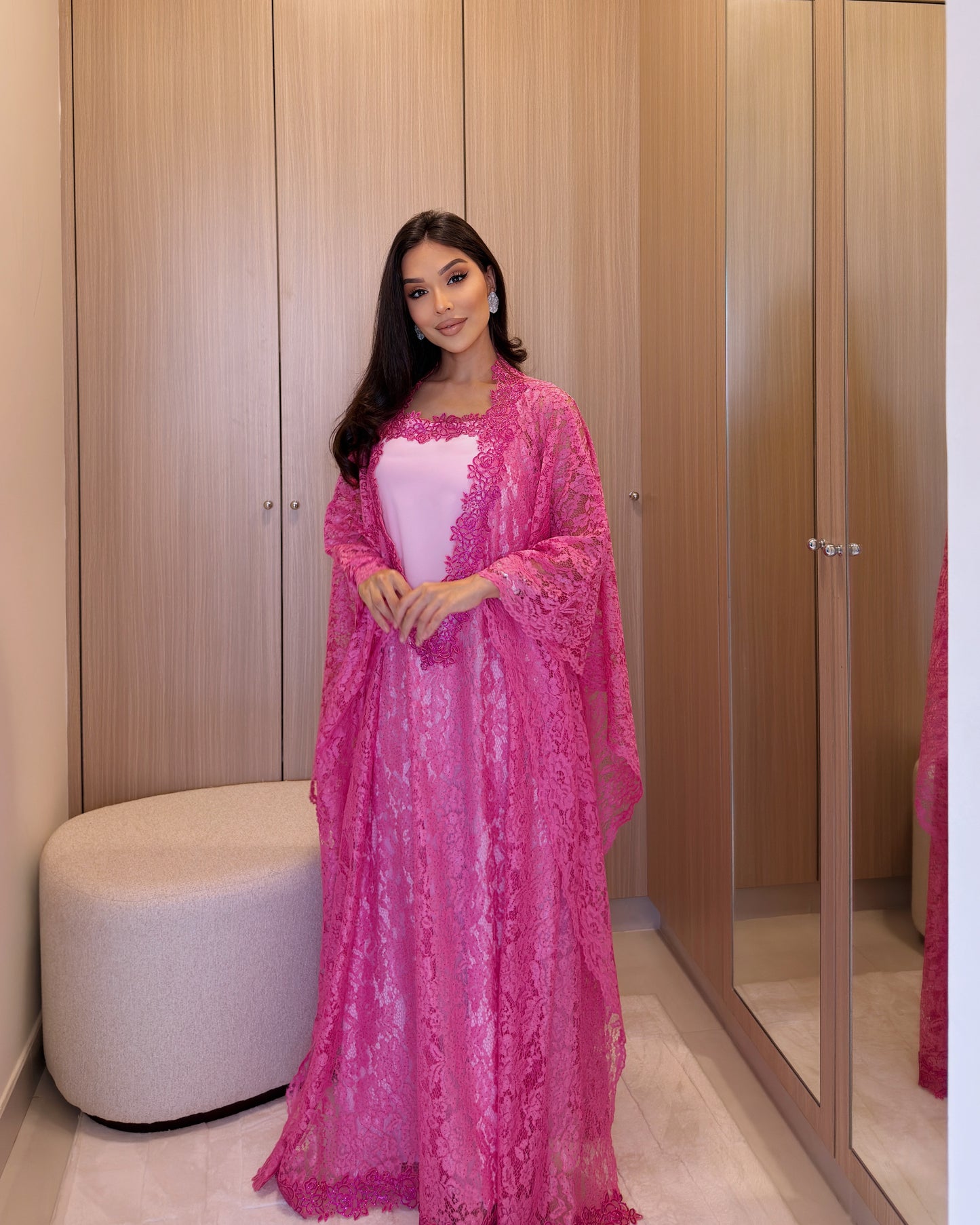 Fuchsia Bloom Kaftan Set
