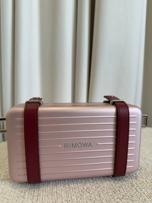 Dior x RIMOWA pink aluminium personal clutch RIMOWA back view