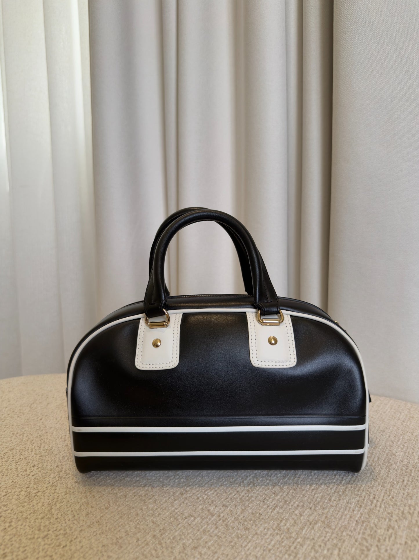 Dior Small Dior Vibe black and white calfskin back view