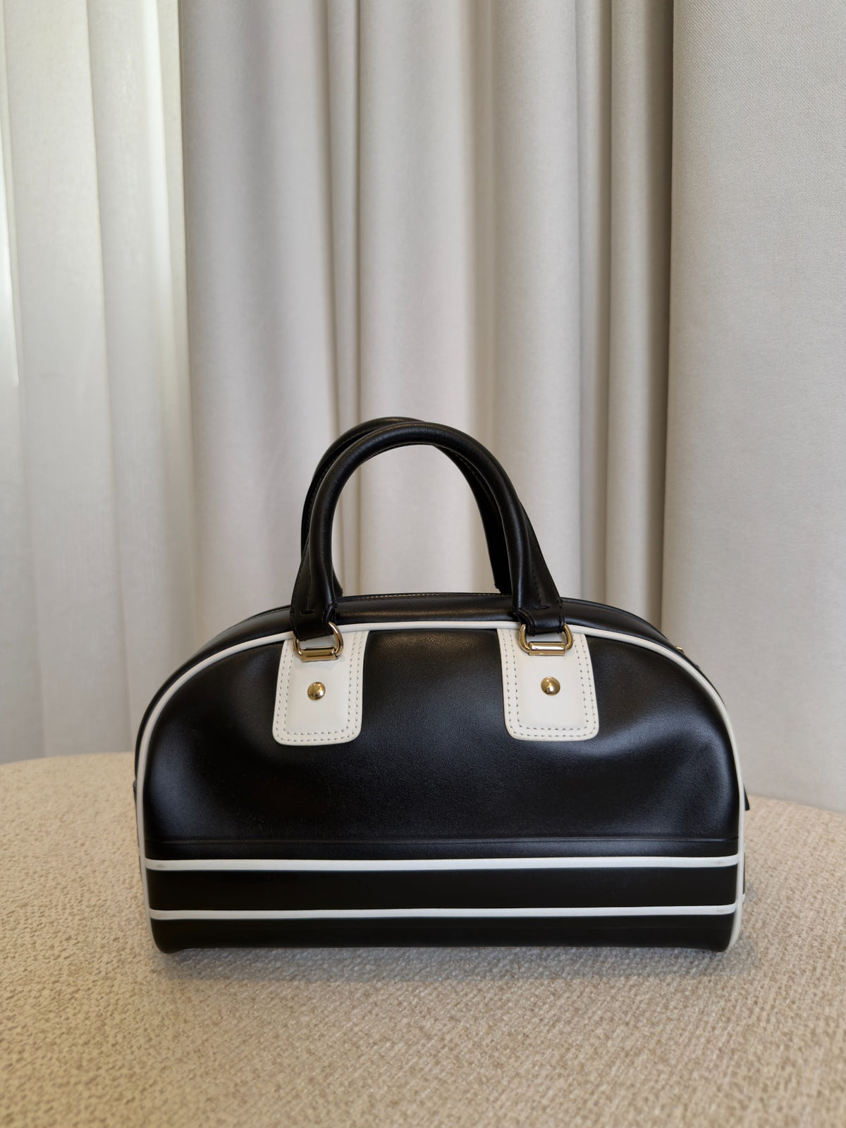Dior Small Dior Vibe black and white calfskin back view