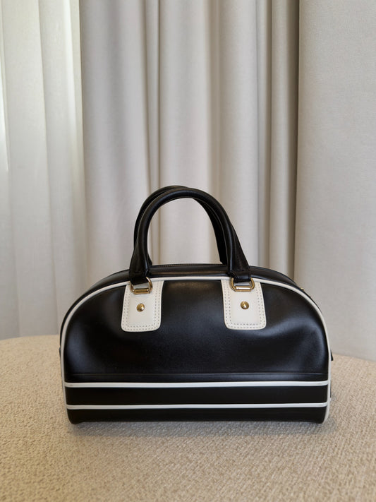 Dior Small Dior Vibe black and white calfskin back view