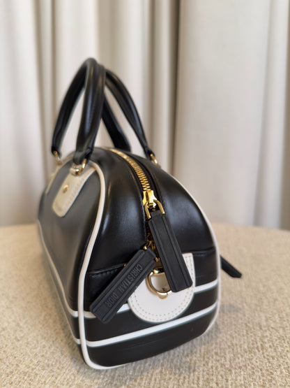 Dior Small Dior Vibe black and white calfskin side and hardware detail
