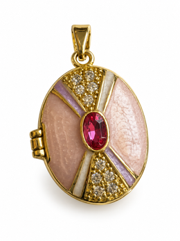 Blush Red Locket Journal Charm