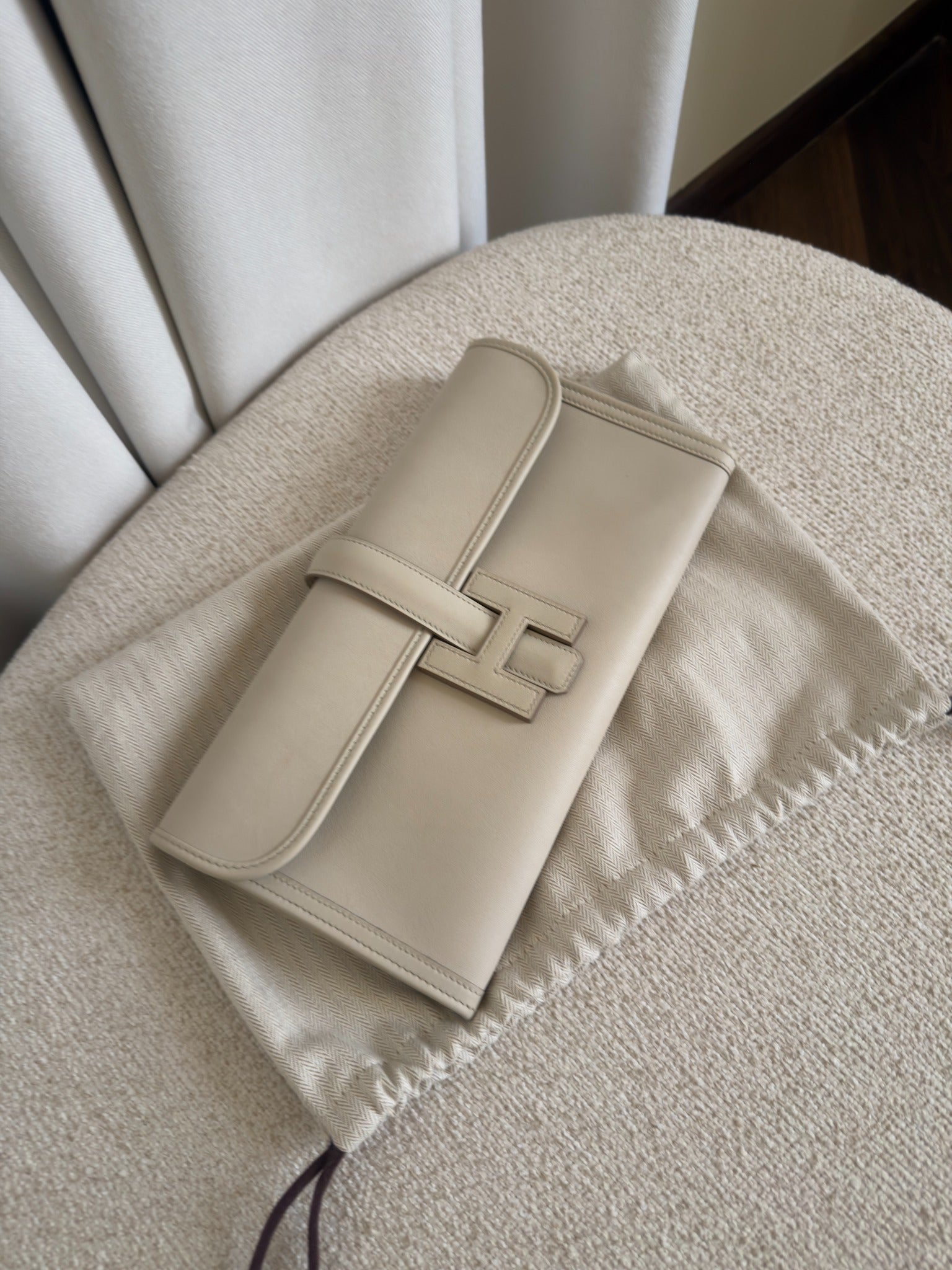 Hermès Jige Elan 29 Nata Swift leather front view